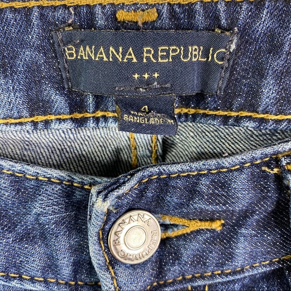 BANANA REPUBLIC Medium Wash‎ Low Rise Boyfriend Denim Bootcut Jeans Size 4 - Picture 10 of 12